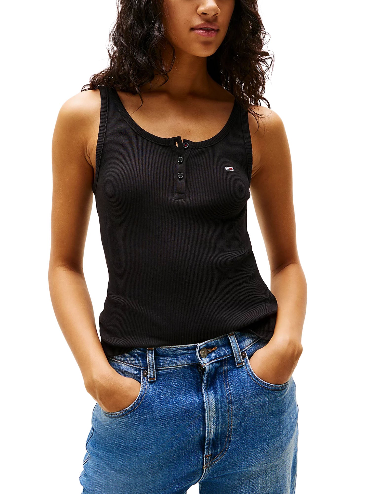 Canotte Nero Tommy Jeans