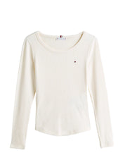 T-shirt Avorio Tommy Hilfiger