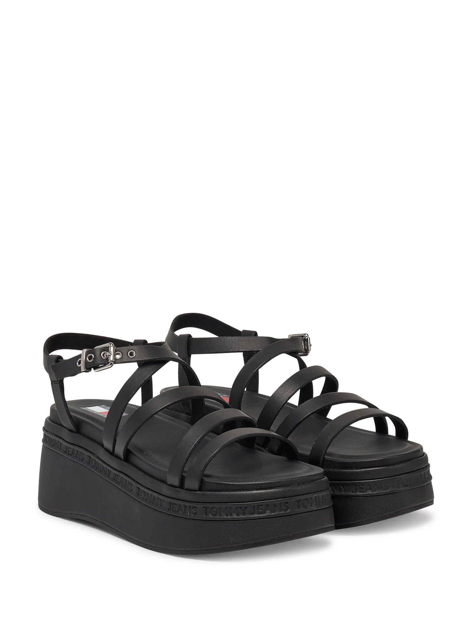 Sandali zeppa Nero Tommy Jeans