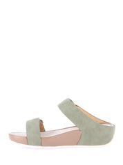 Sandali zeppa Verde Grunland