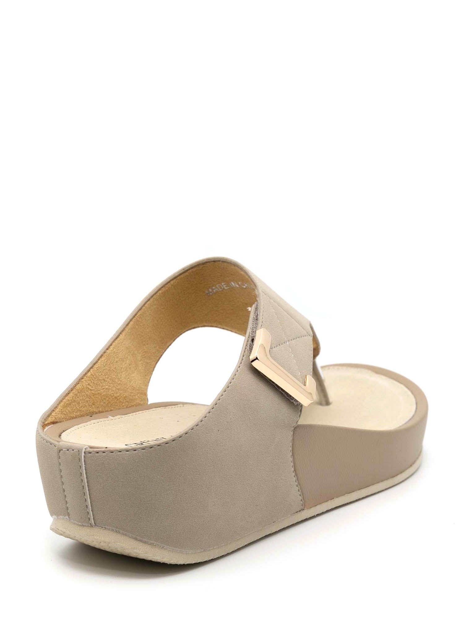 Sandali zeppa Beige Grunland