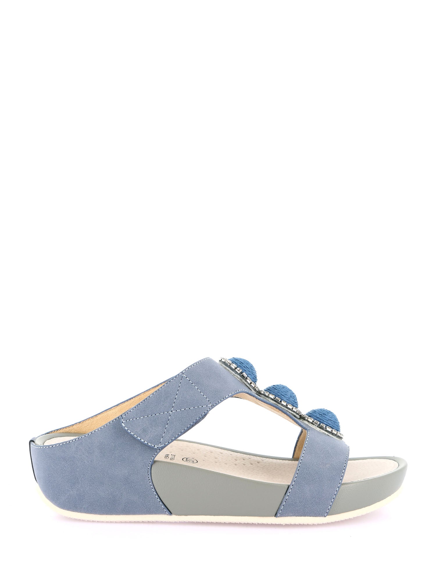 Sandali zeppa Blu Grunland