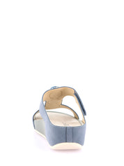 Sandali zeppa Blu Grunland