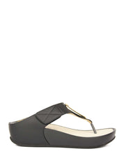 Sandali zeppa Nero Grunland