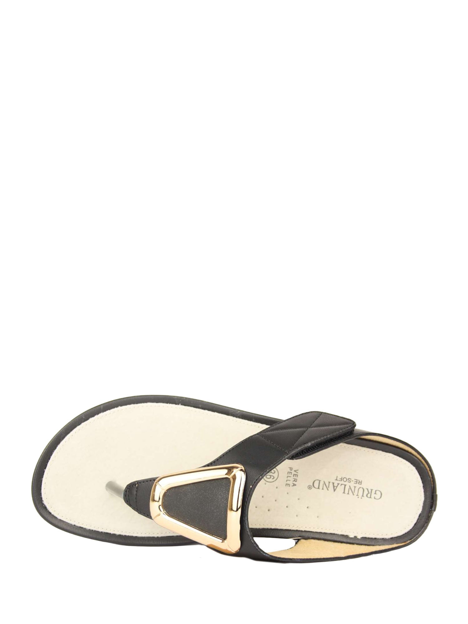 Sandali zeppa Nero Grunland