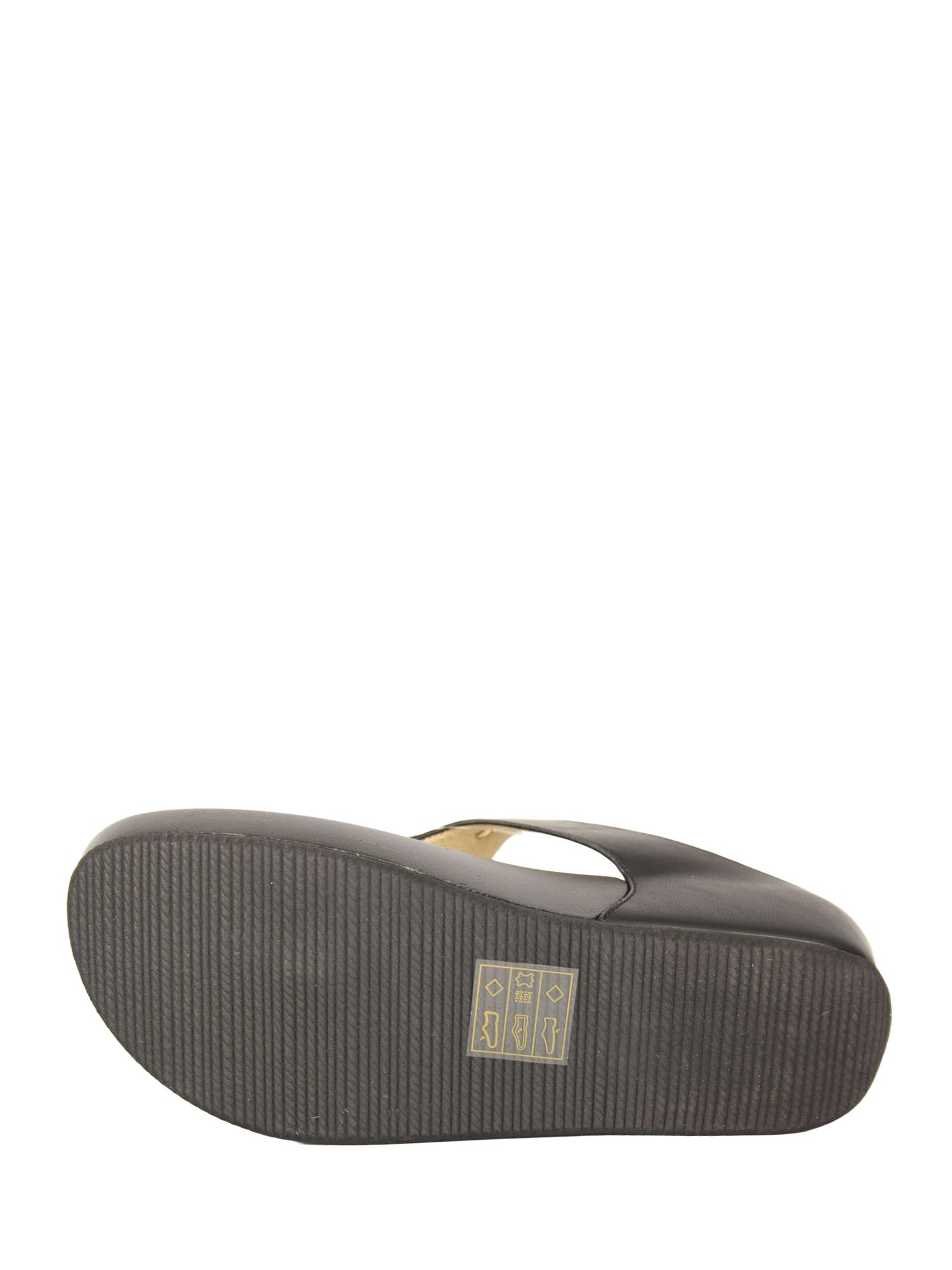 Sandali zeppa Nero Grunland