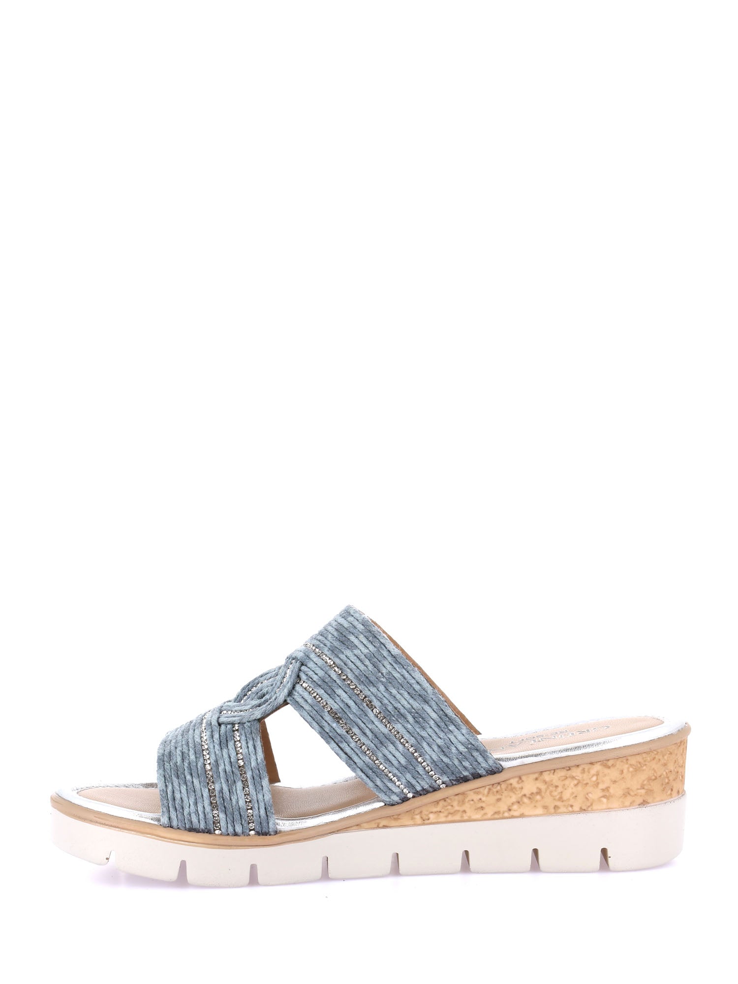 Sandali zeppa Blu Grunland