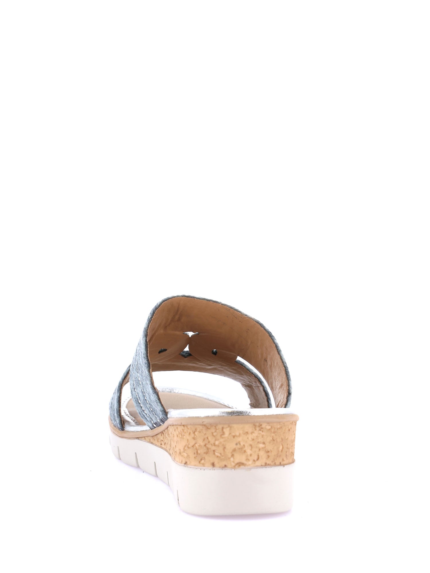 Sandali zeppa Blu Grunland