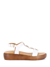 Sandali zeppa Bianco Grunland
