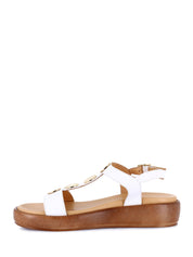 Sandali zeppa Bianco Grunland