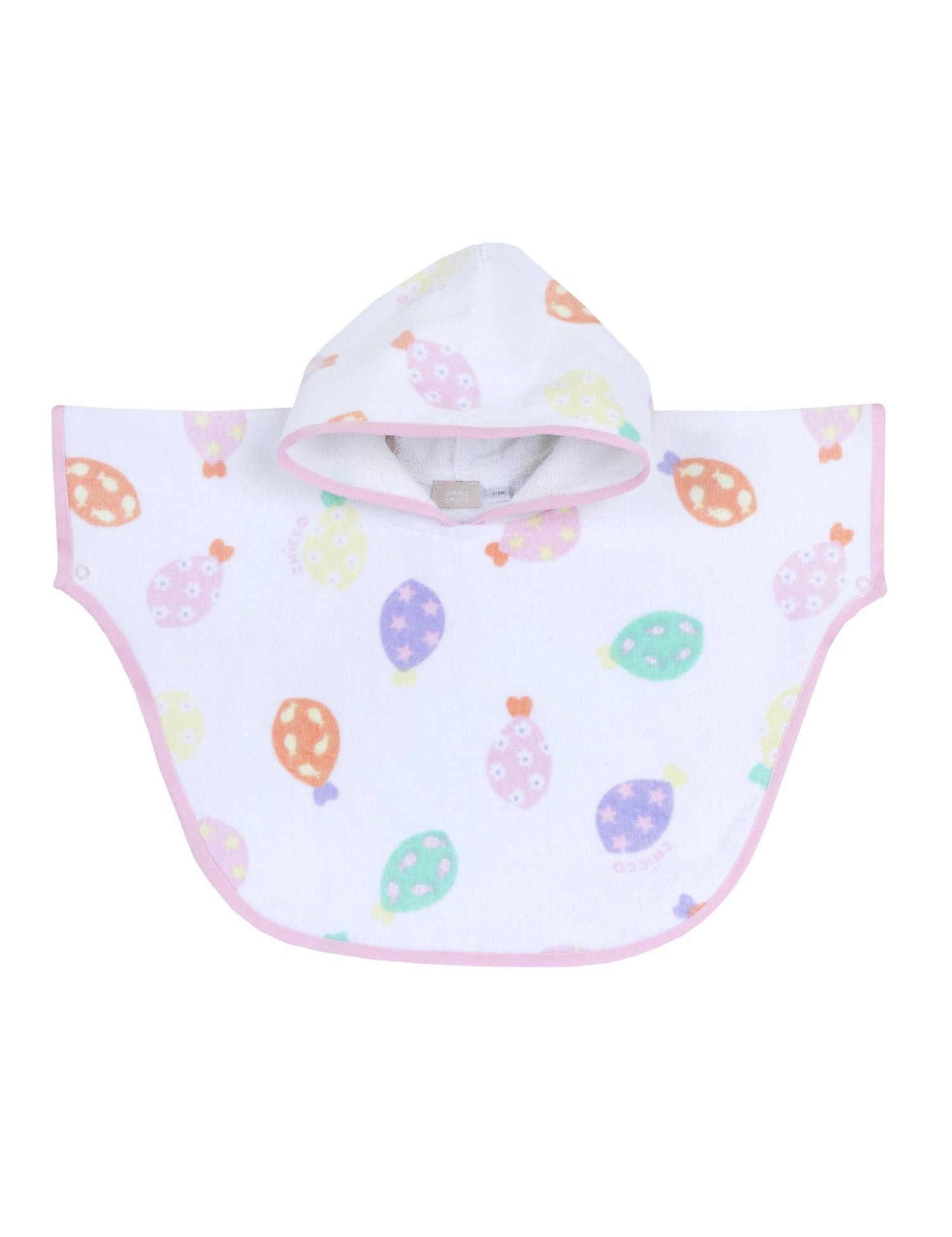 Accappatoio Bianco Rosa Chicco