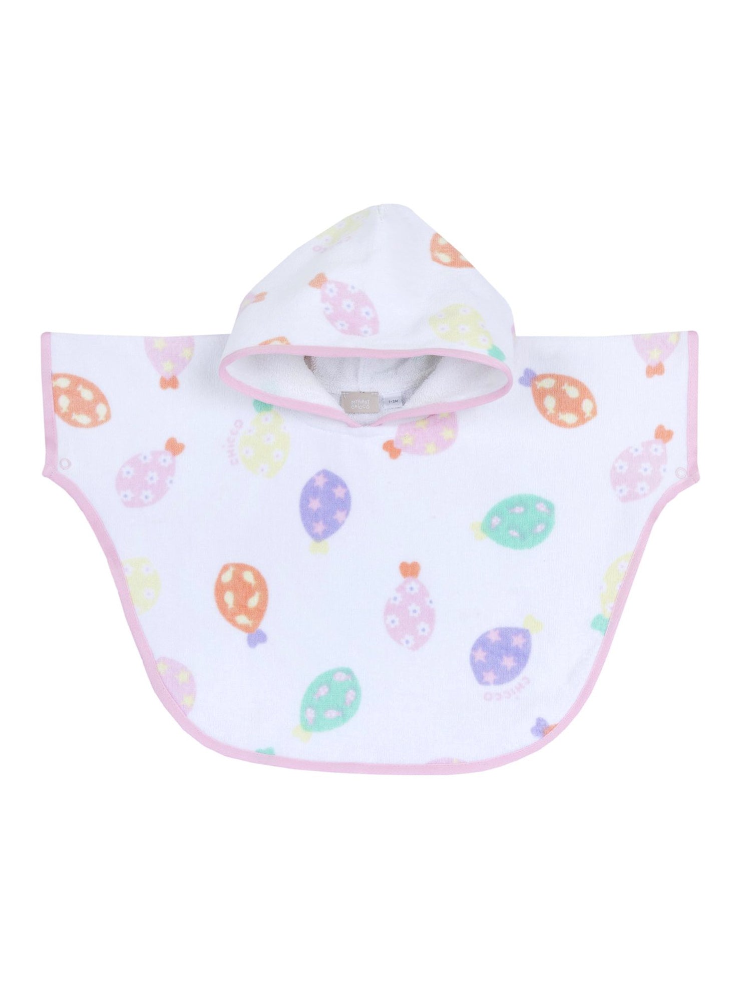 Accappatoio Bianco Rosa Chicco