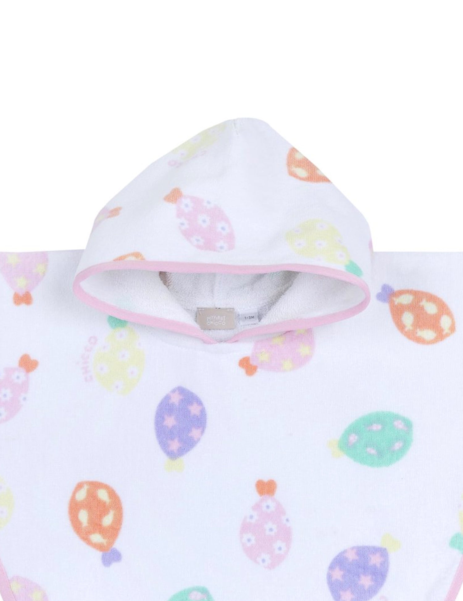 Accappatoio Bianco Rosa Chicco