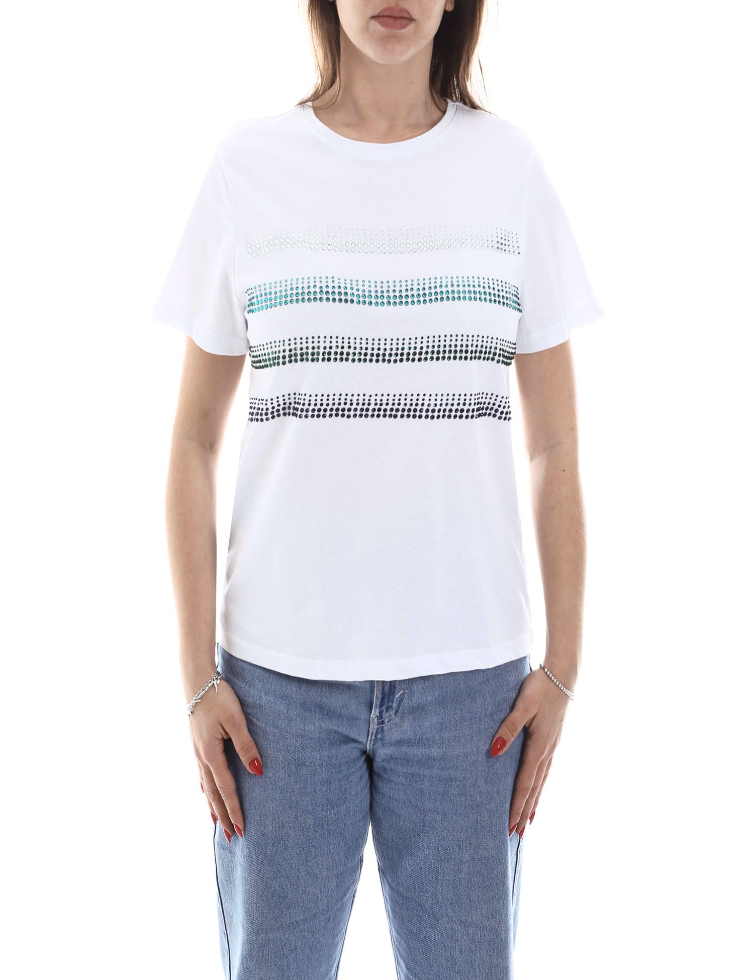 T-shirt Bianco Blu Emme Marella