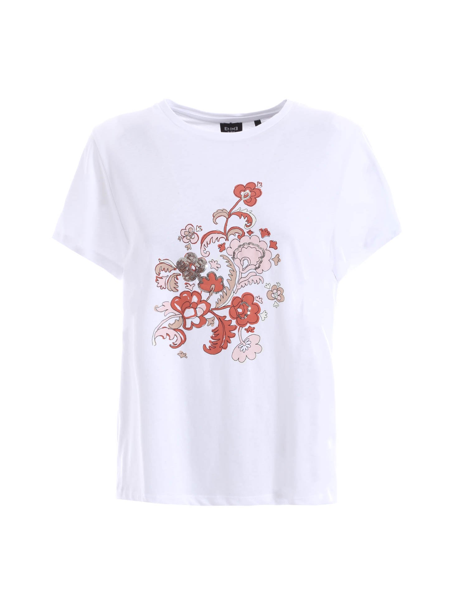 T-shirt Bianco Rosa Emme Marella