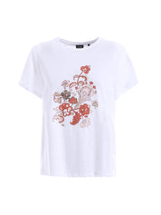 T-shirt Bianco Rosa Emme Marella