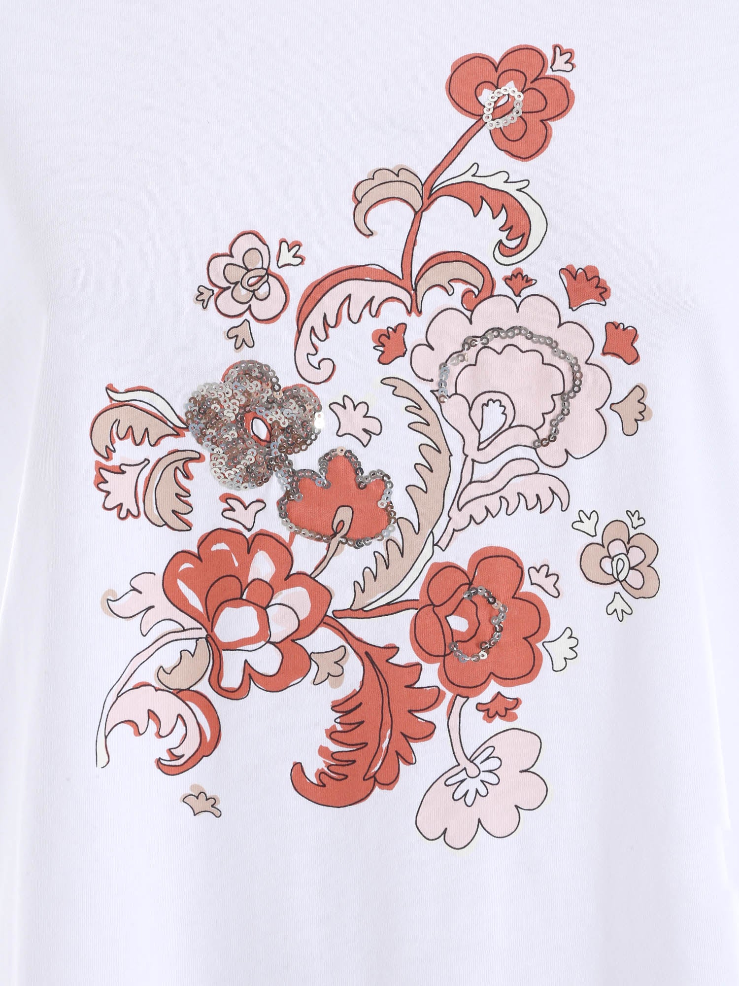 T-shirt Bianco Rosa Emme Marella