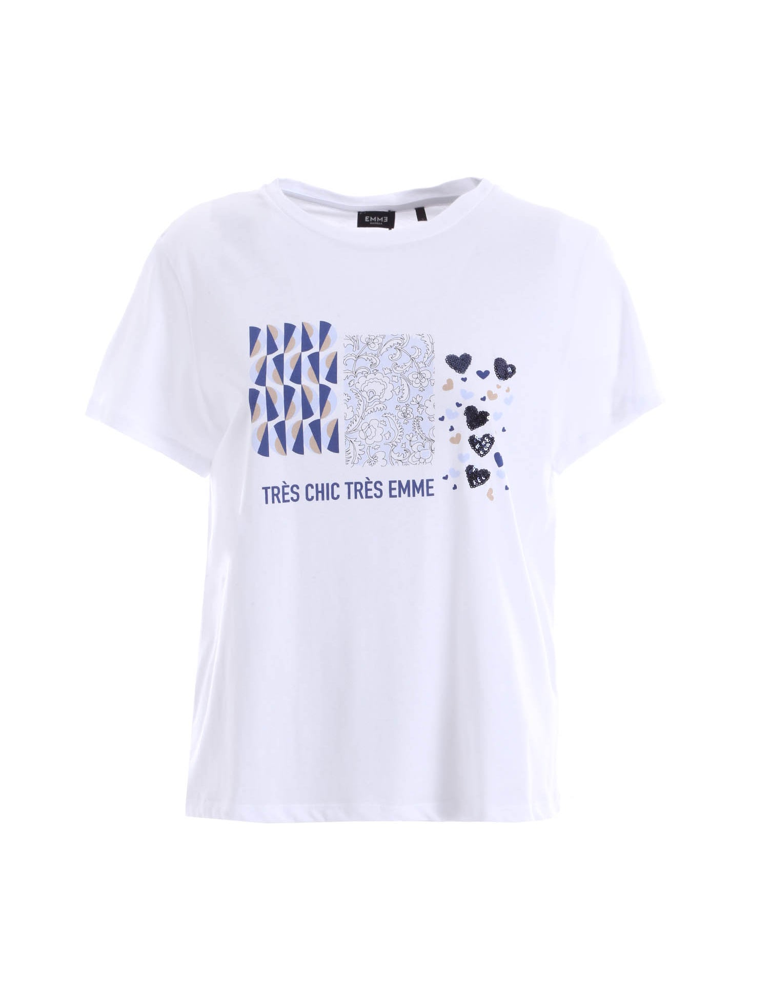 T-shirt Bianco Blu Emme Marella