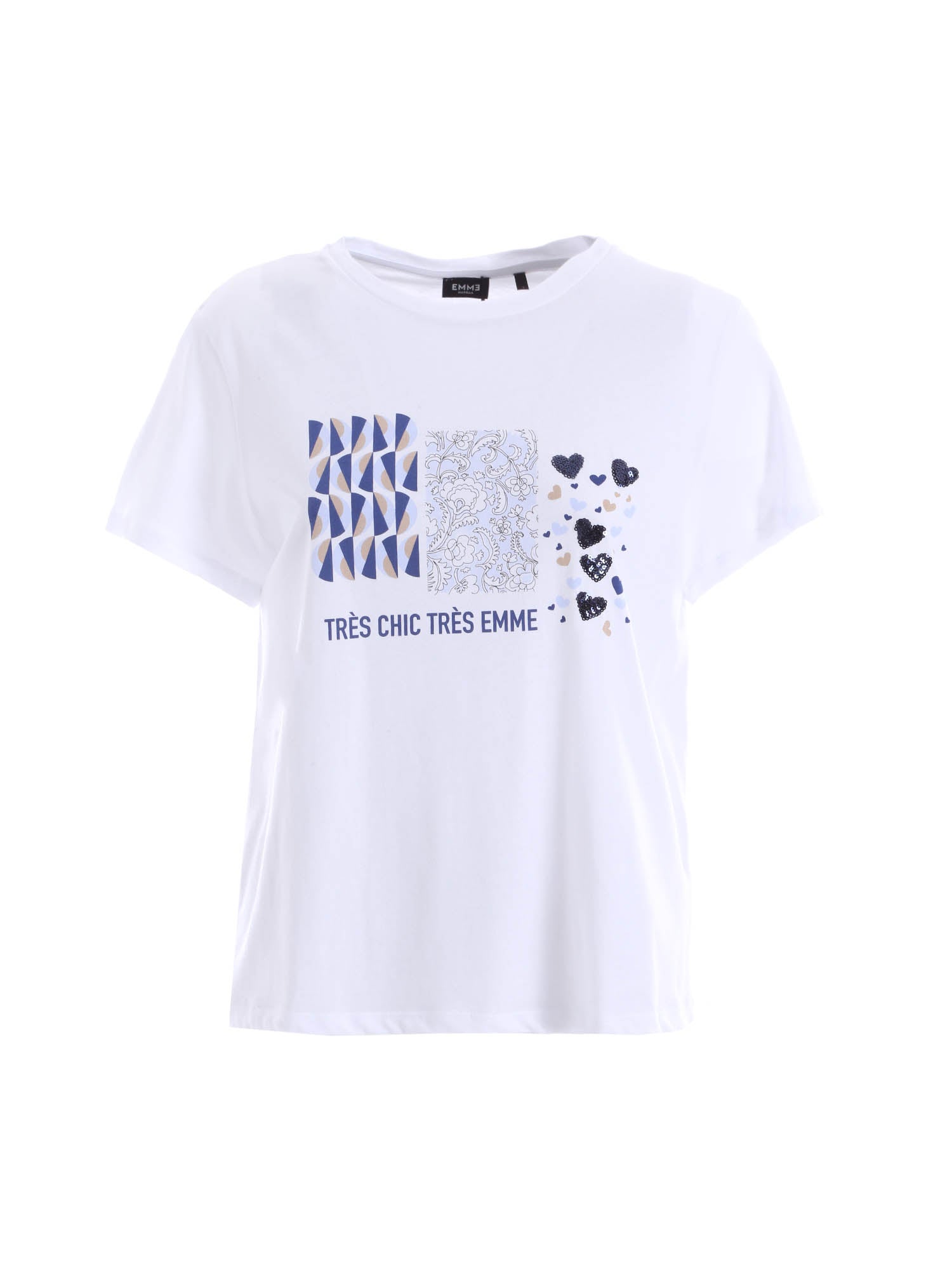 T-shirt Bianco Blu Emme Marella