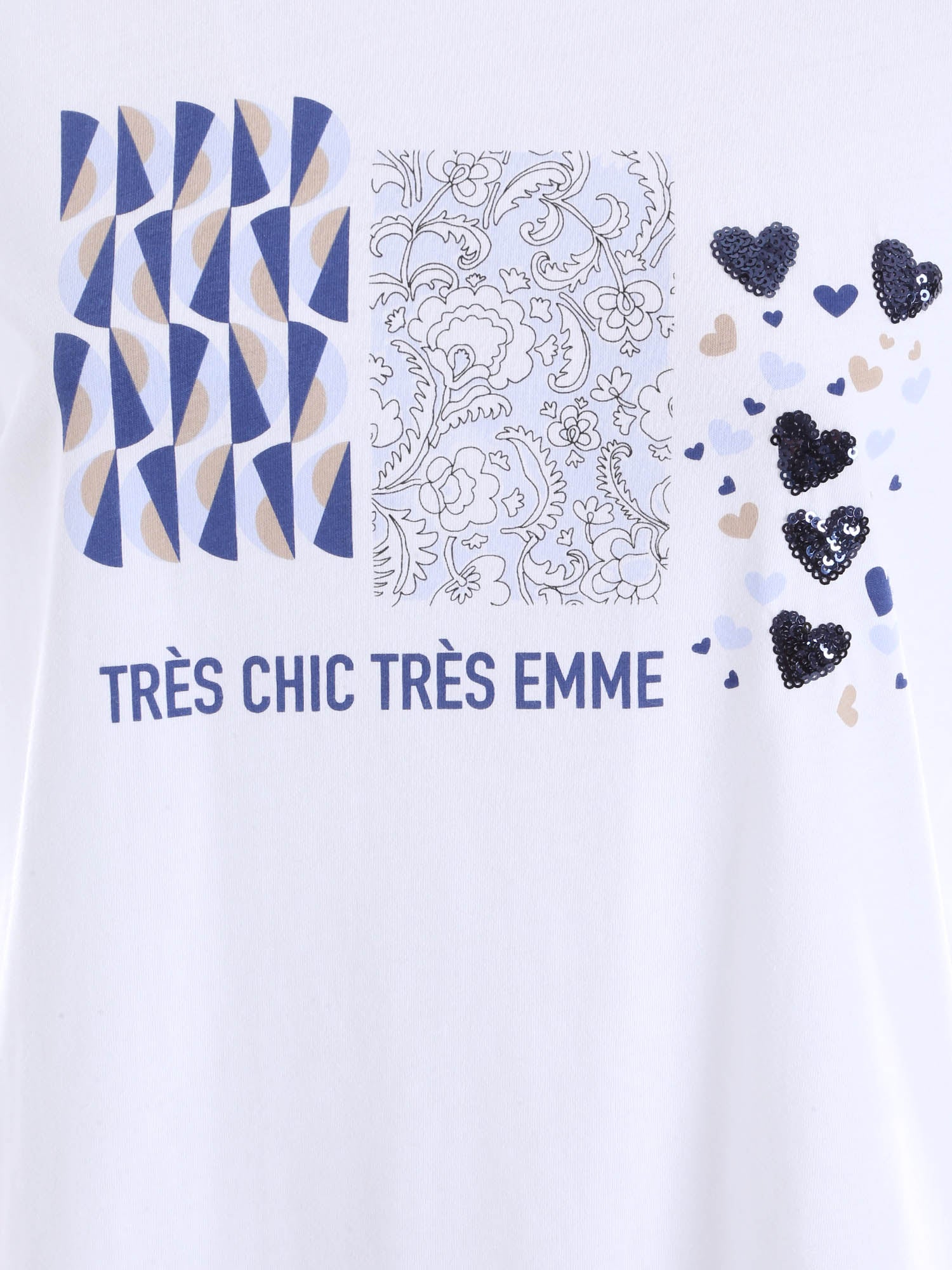 T-shirt Bianco Blu Emme Marella
