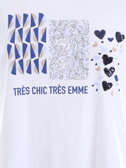 T-shirt Bianco Blu Emme Marella