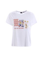 T-shirt Bianco Beige Emme Marella