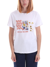 T-shirt Bianco Beige Emme Marella