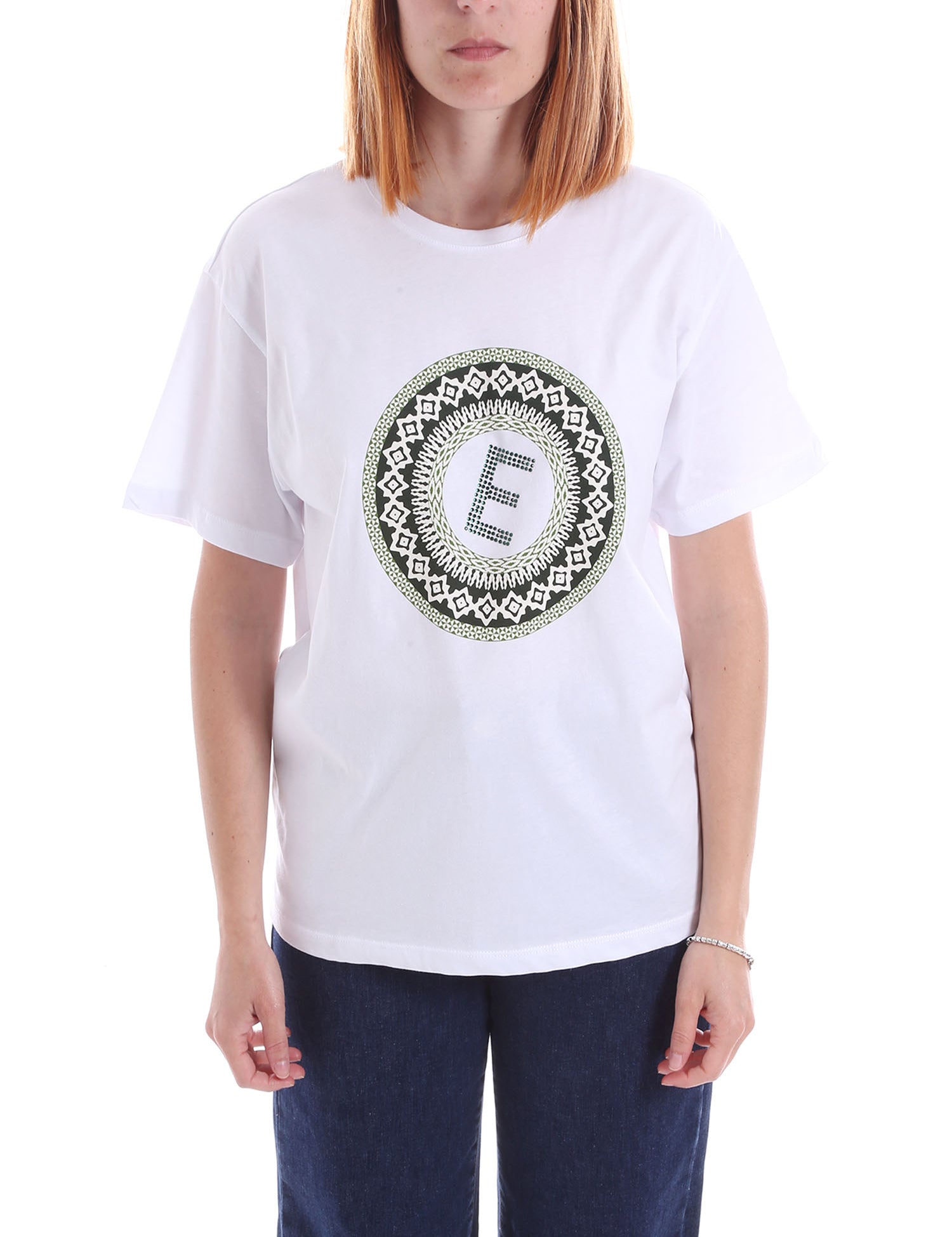 T-shirt Bianco Verde Emme Marella