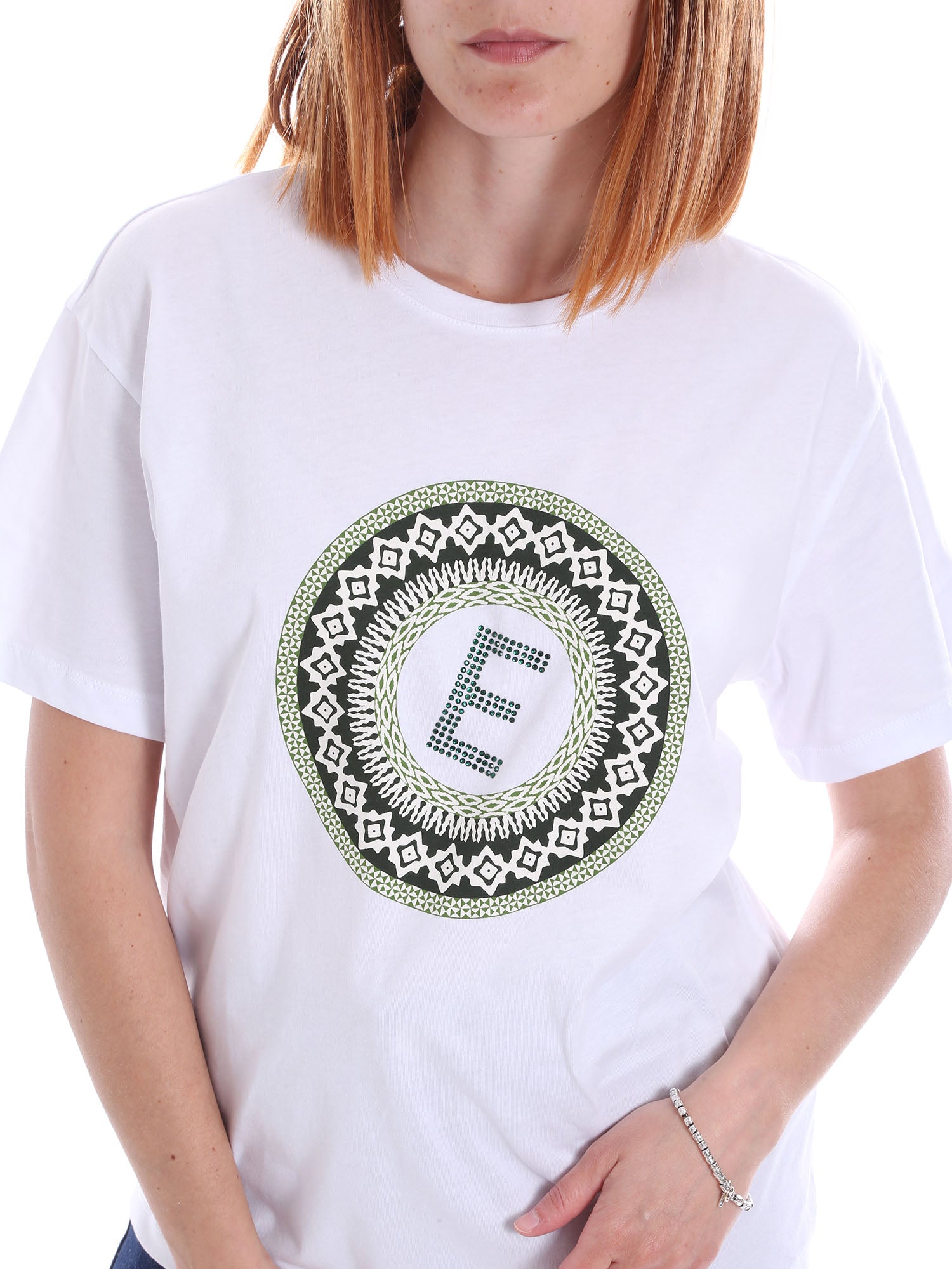 T-shirt Bianco Verde Emme Marella