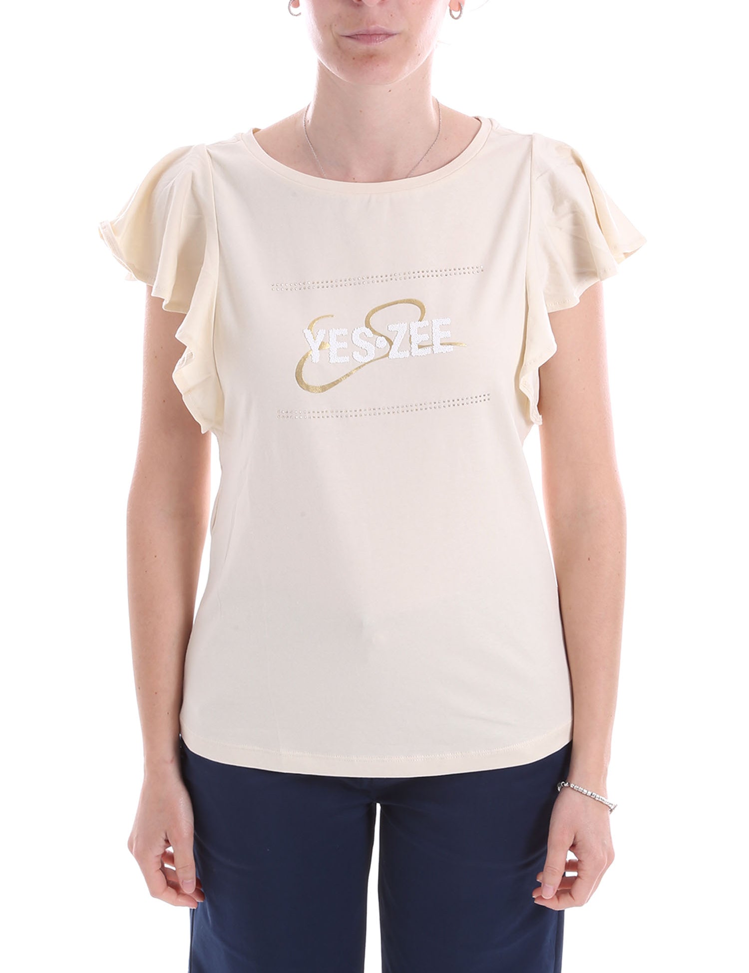 T-shirt Beige Yes-zee