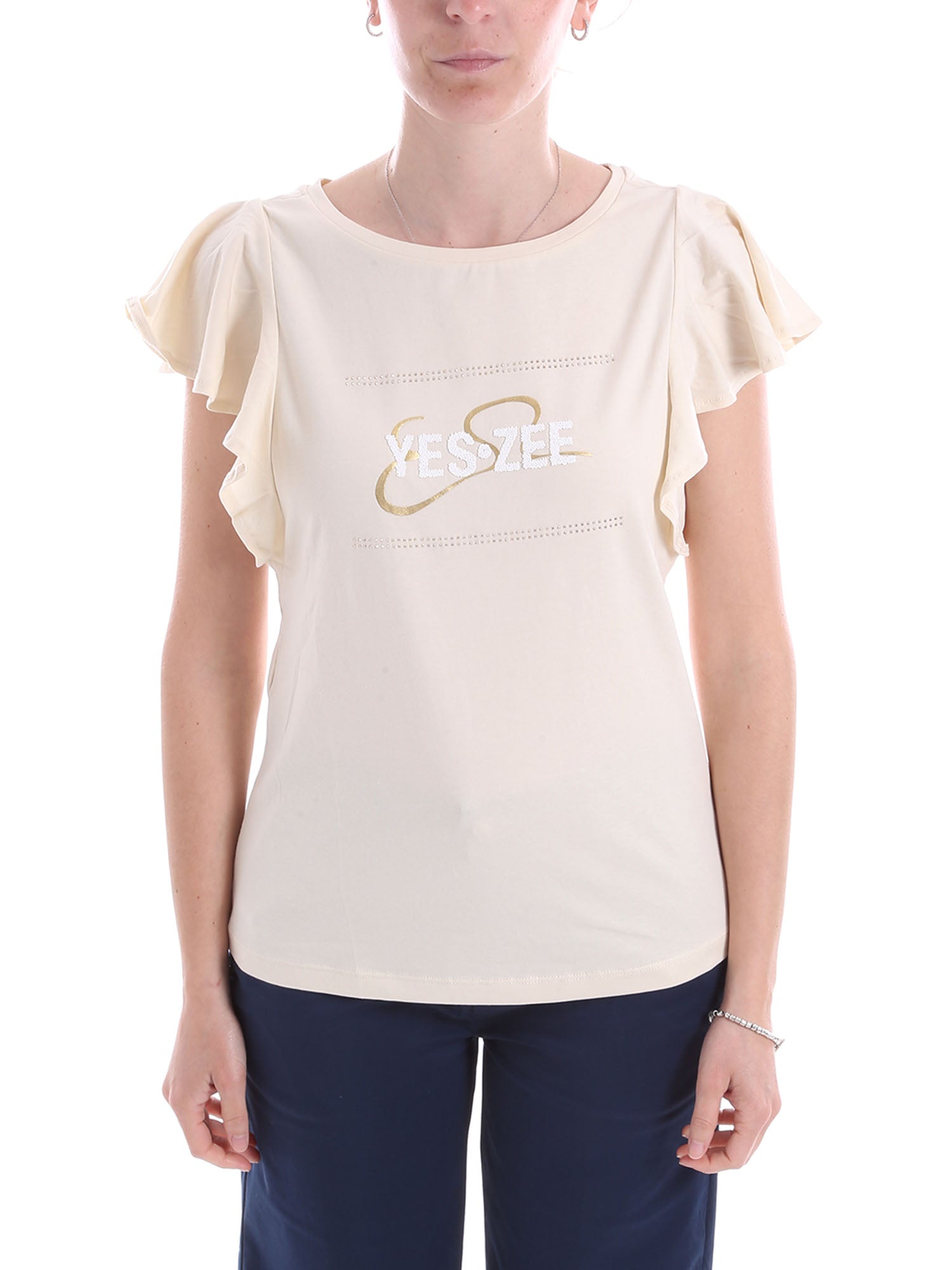 T-shirt Beige Yes-zee