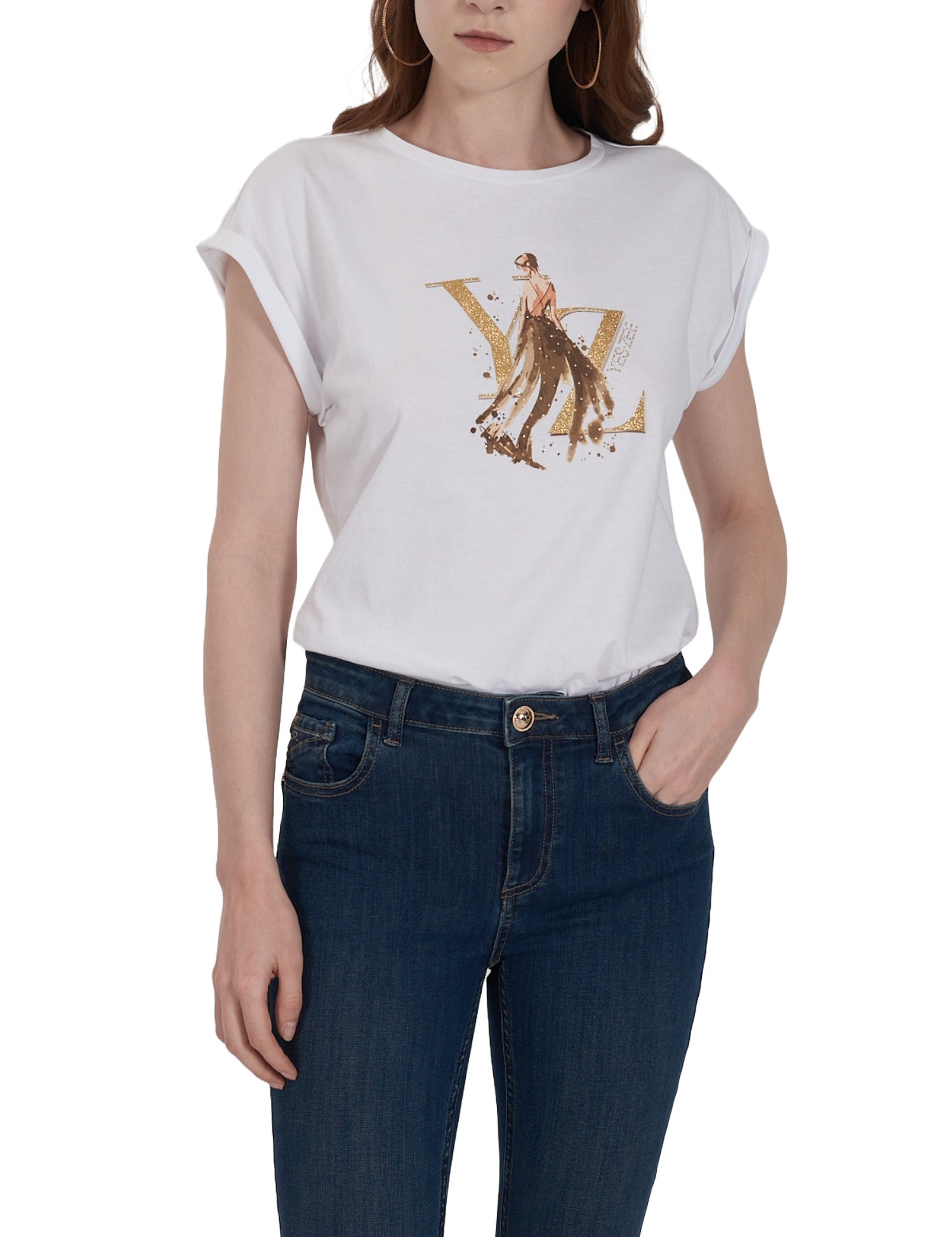 T-shirt Bianco Yes-zee