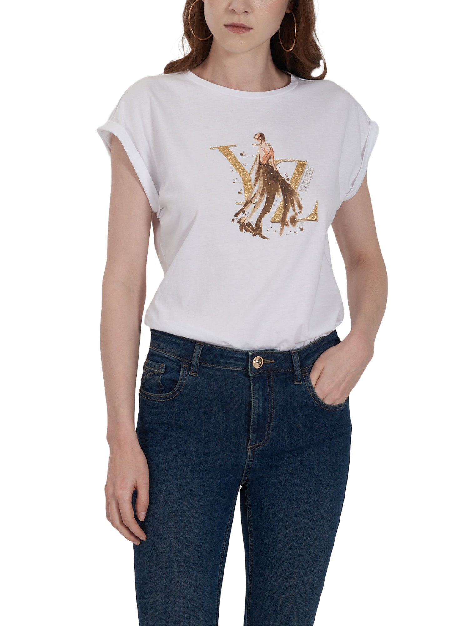 T-shirt Bianco Yes-zee