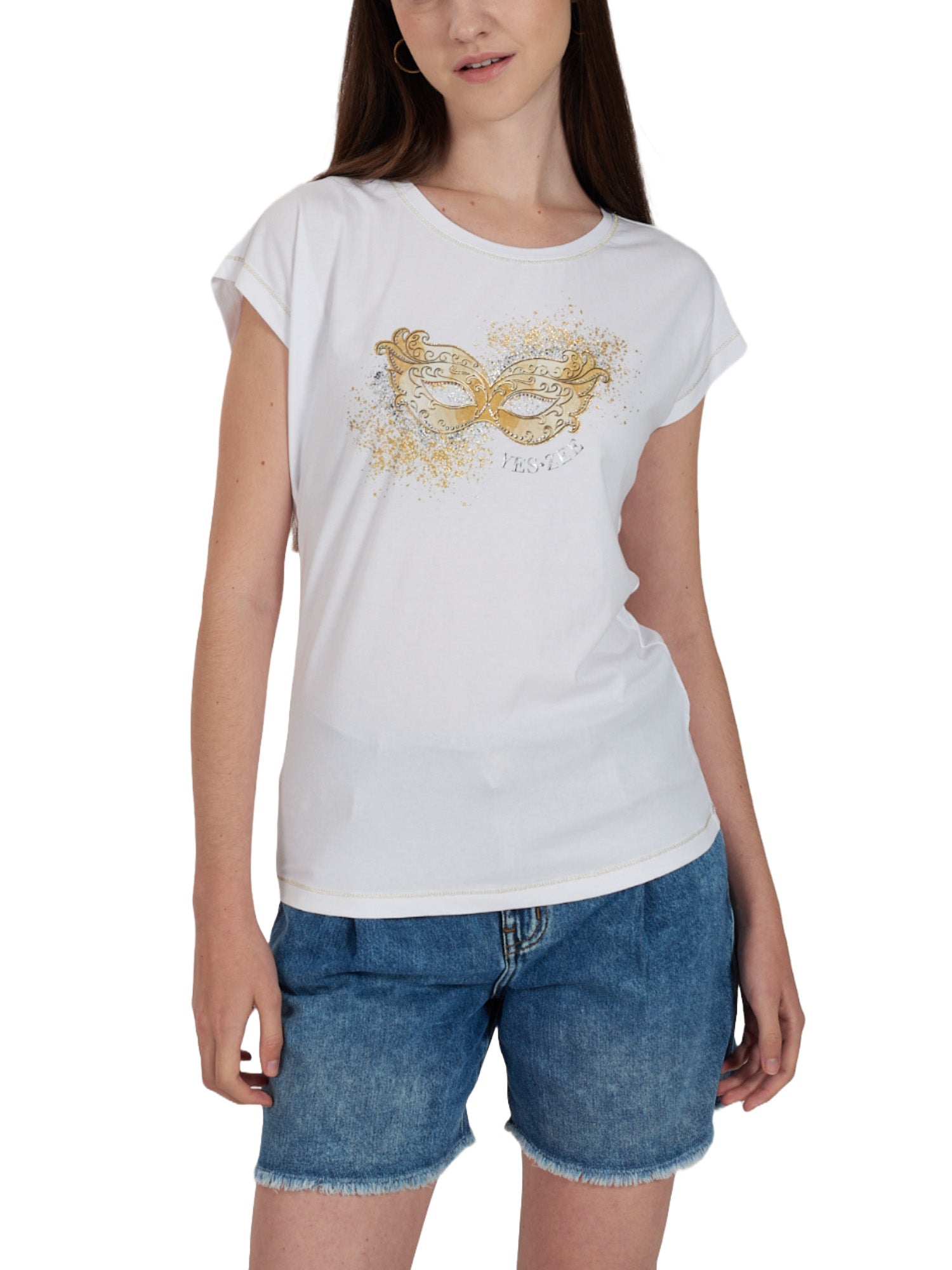T-shirt Bianco Yes-zee