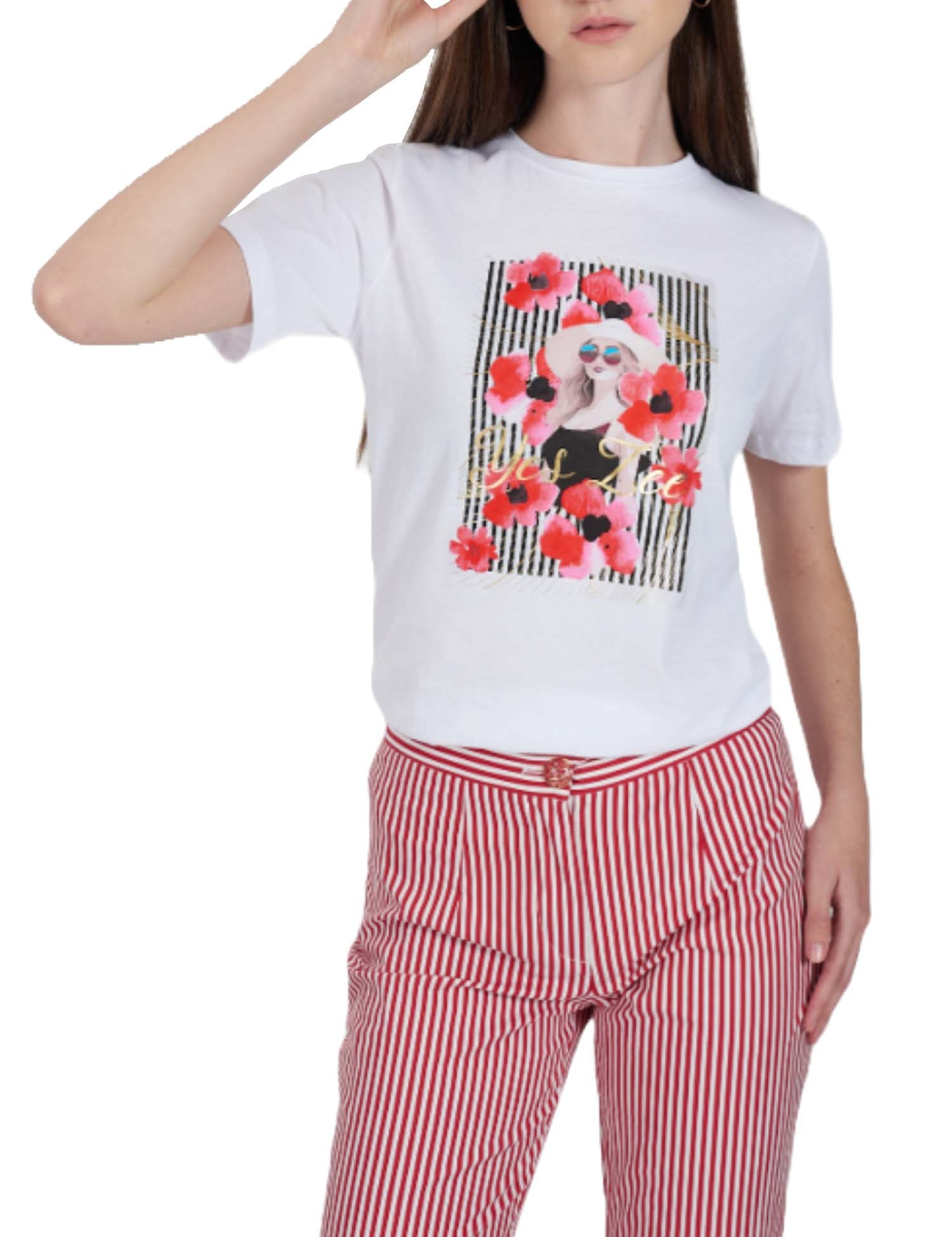 T-shirt Bianco Yes-zee