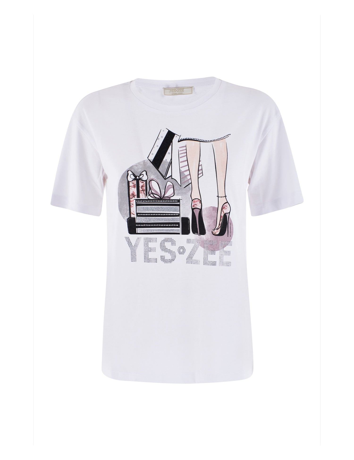 T-shirt Bianco Yes-zee