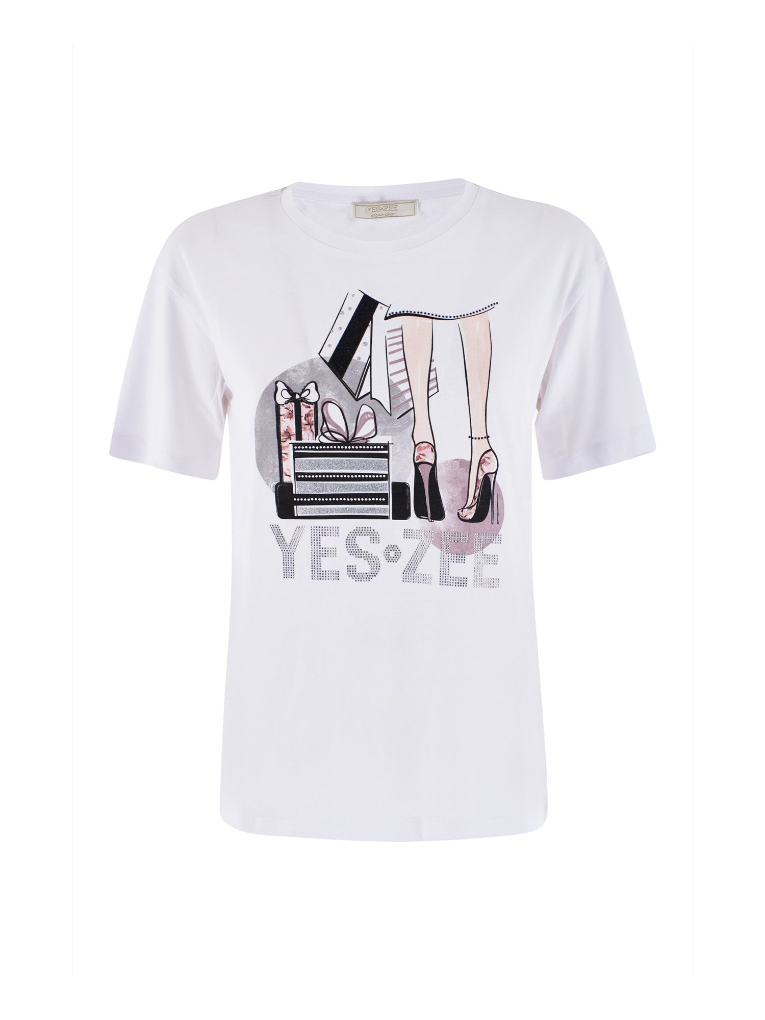 T-shirt Bianco Yes-zee