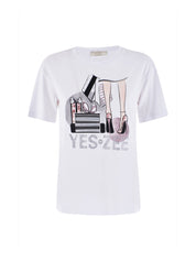 T-shirt Bianco Yes-zee