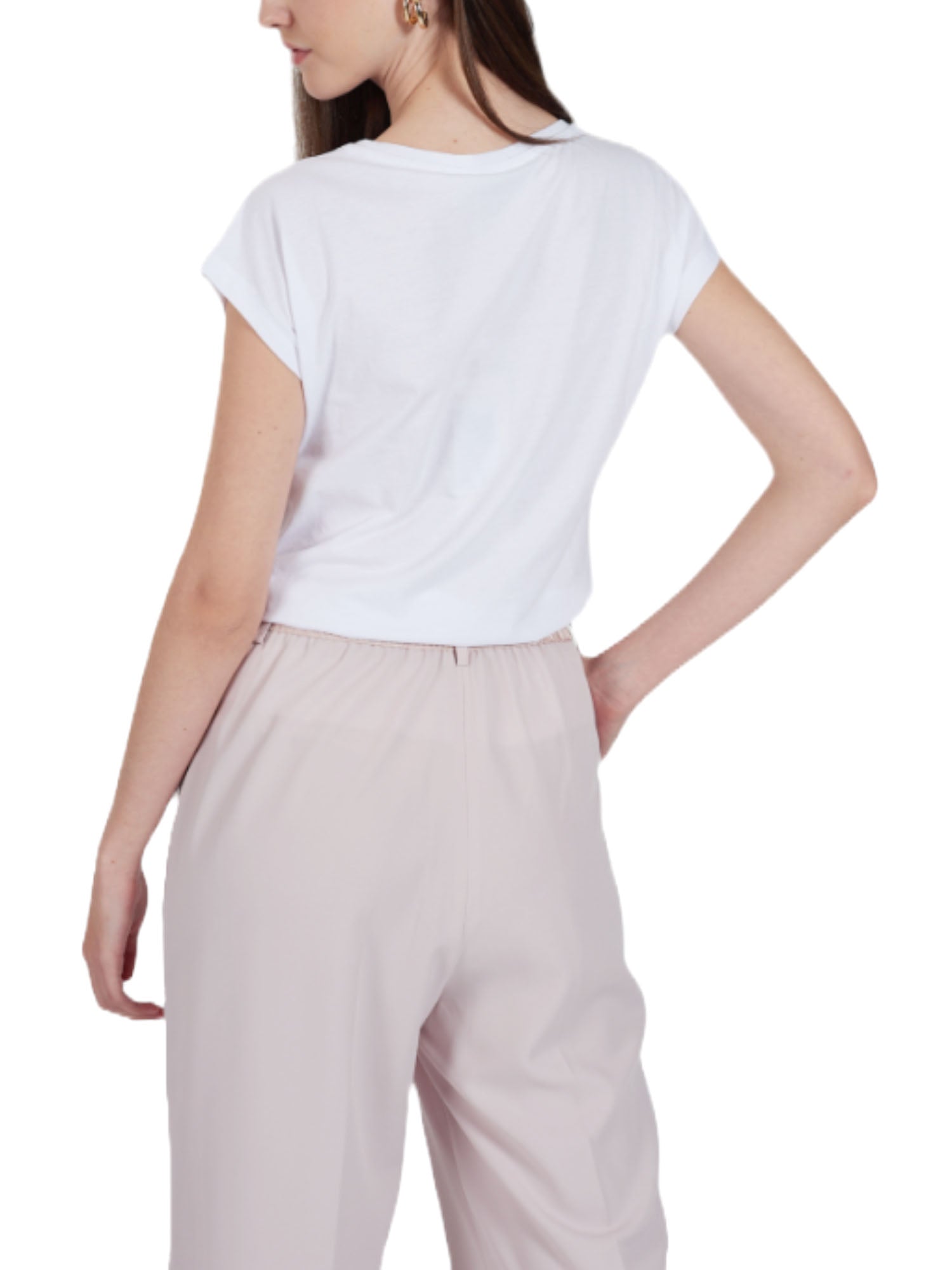 T-shirt Bianco Rosa Yes-zee