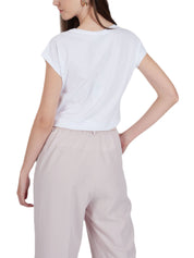 T-shirt Bianco Rosa Yes-zee