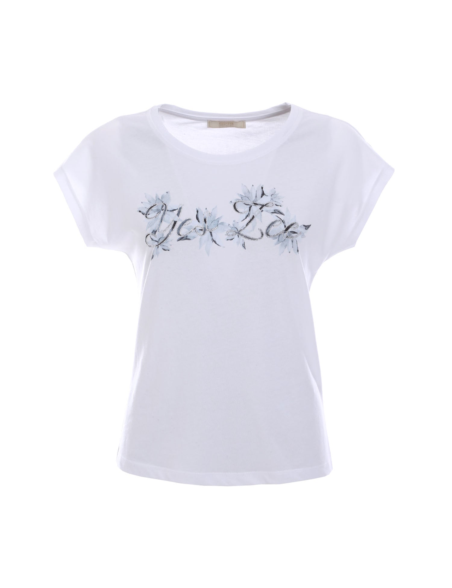 T-shirt Bianco Blu Yes-zee