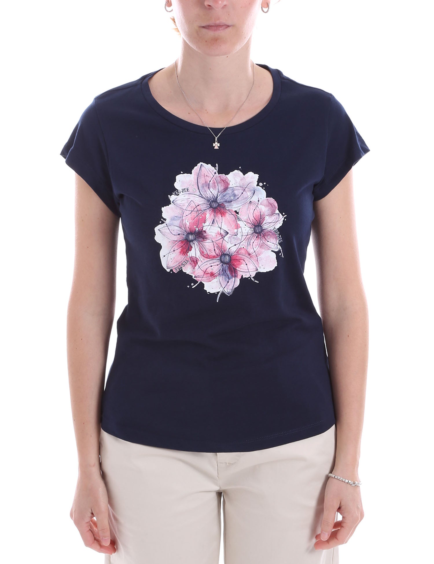 T-shirt Blu Scuro Yes-zee