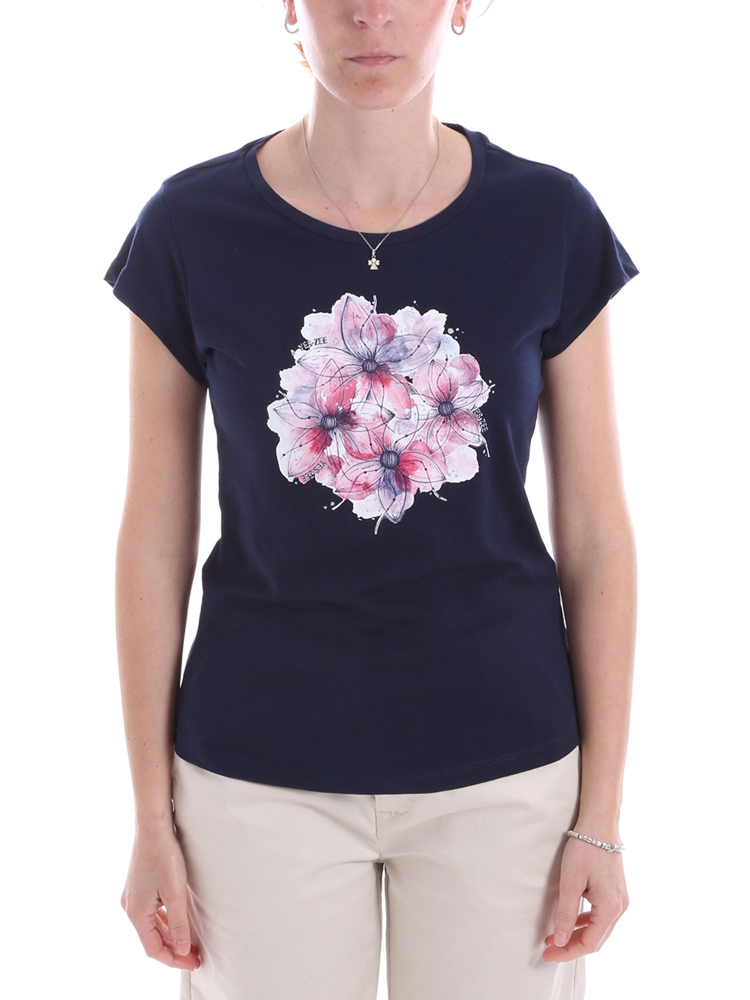 T-shirt Blu Scuro Yes-zee