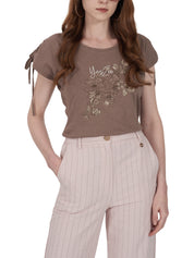 T-shirt Marrone Yes-zee