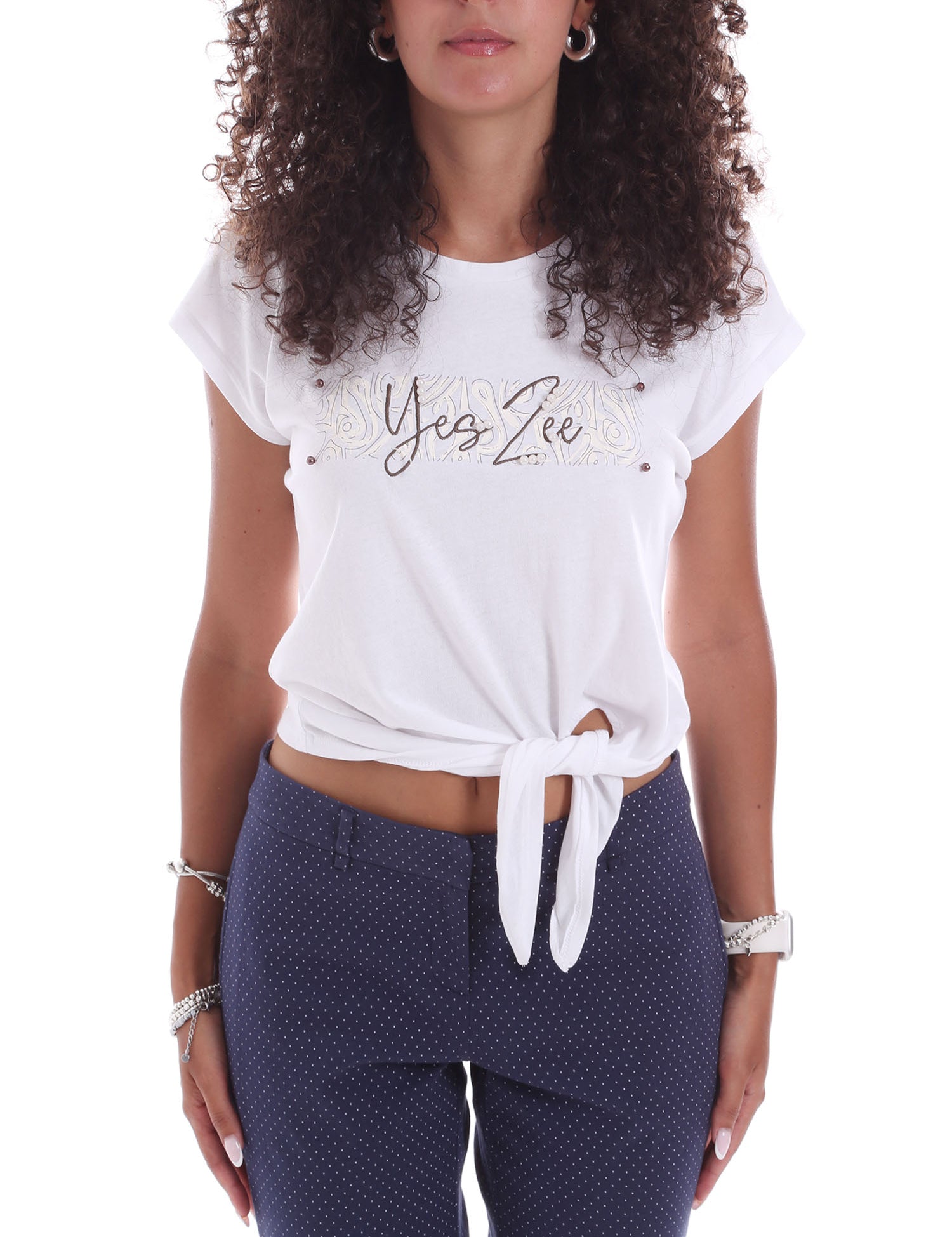 T-shirt Bianco Yes-zee