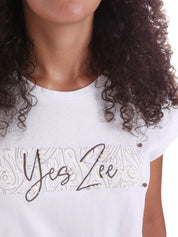 T-shirt Bianco Yes-zee