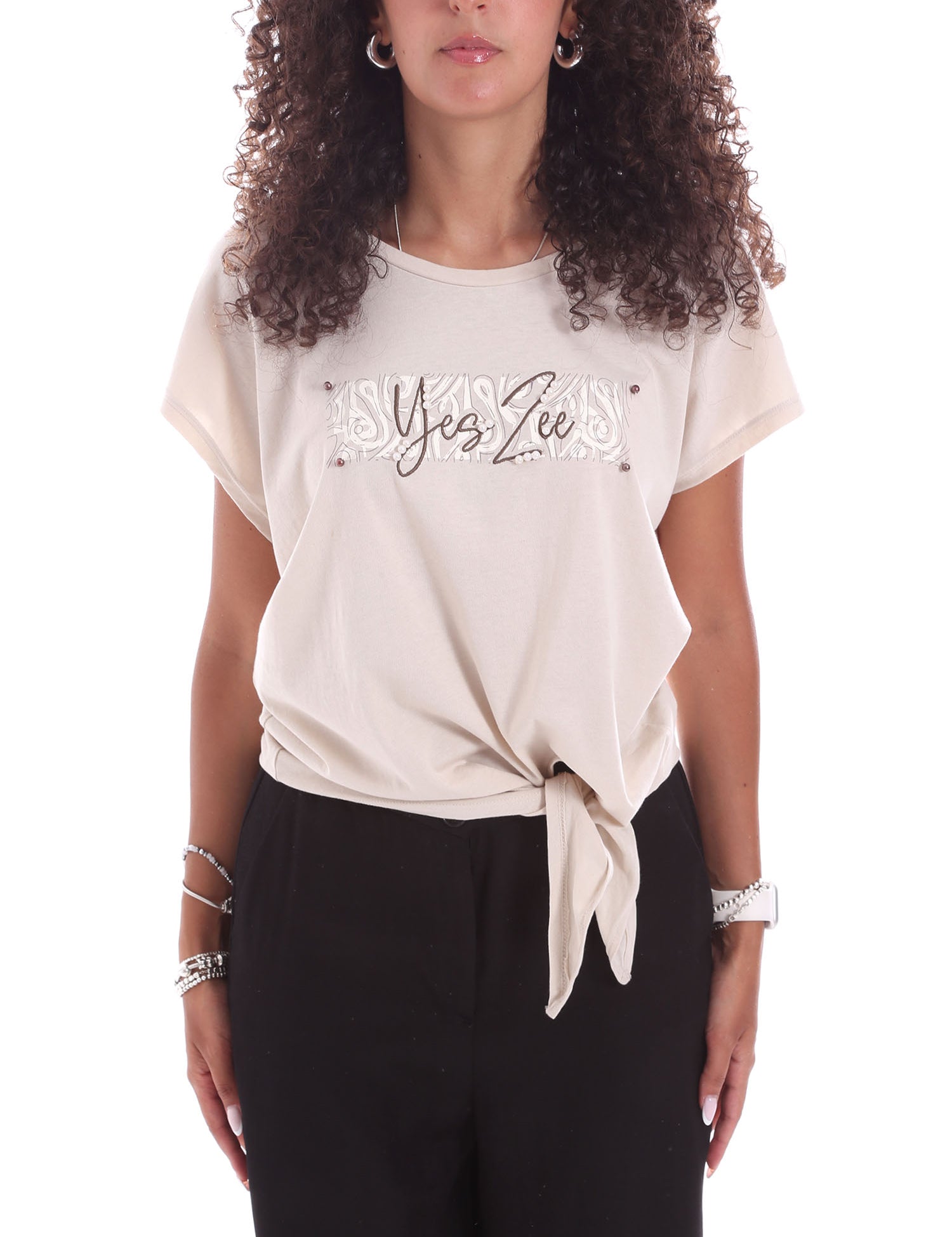 T-shirt Beige Yes-zee
