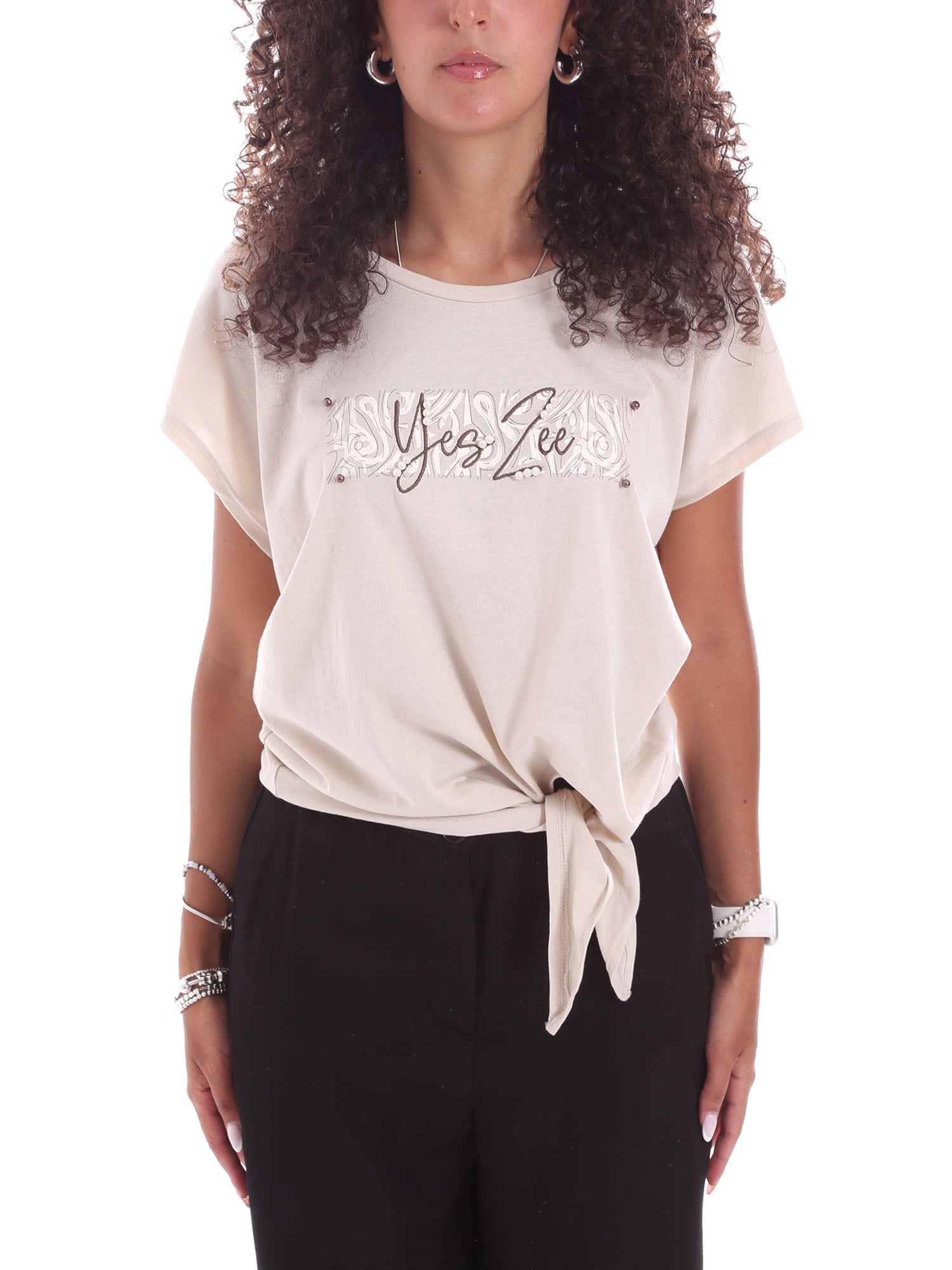 T-shirt Beige Yes-zee