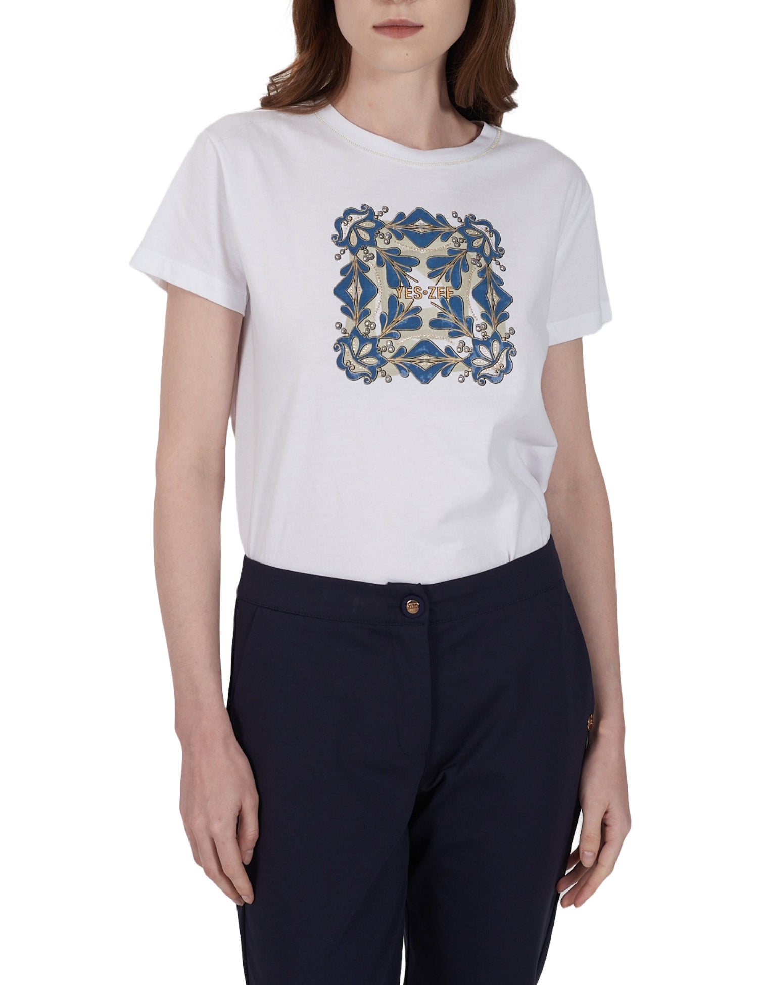 T-shirt Bianco Yes-zee