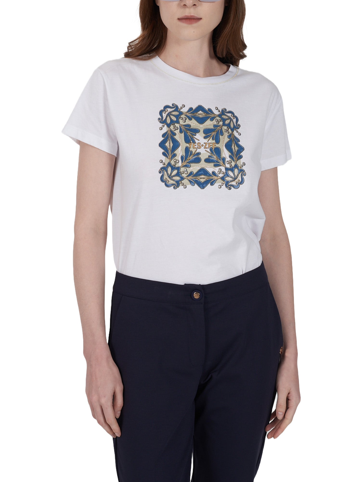 T-shirt Bianco Yes-zee